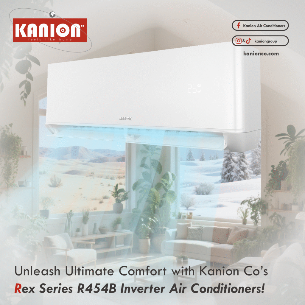 Unleash Ultimate Comfort with Kanion Co’s Rex Series R454B Inverter Air Conditioners!