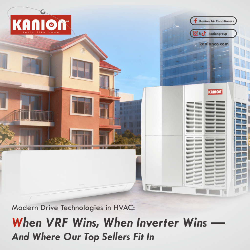 Modern Drive Technologies in HVAC: When VRF Wins, When Inverter Wins — And Where Our Top Sellers Fit In